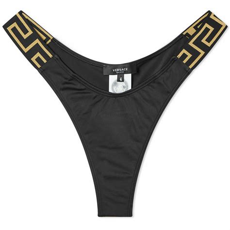 versace black and gold bikini|versace greca bikini bottoms.